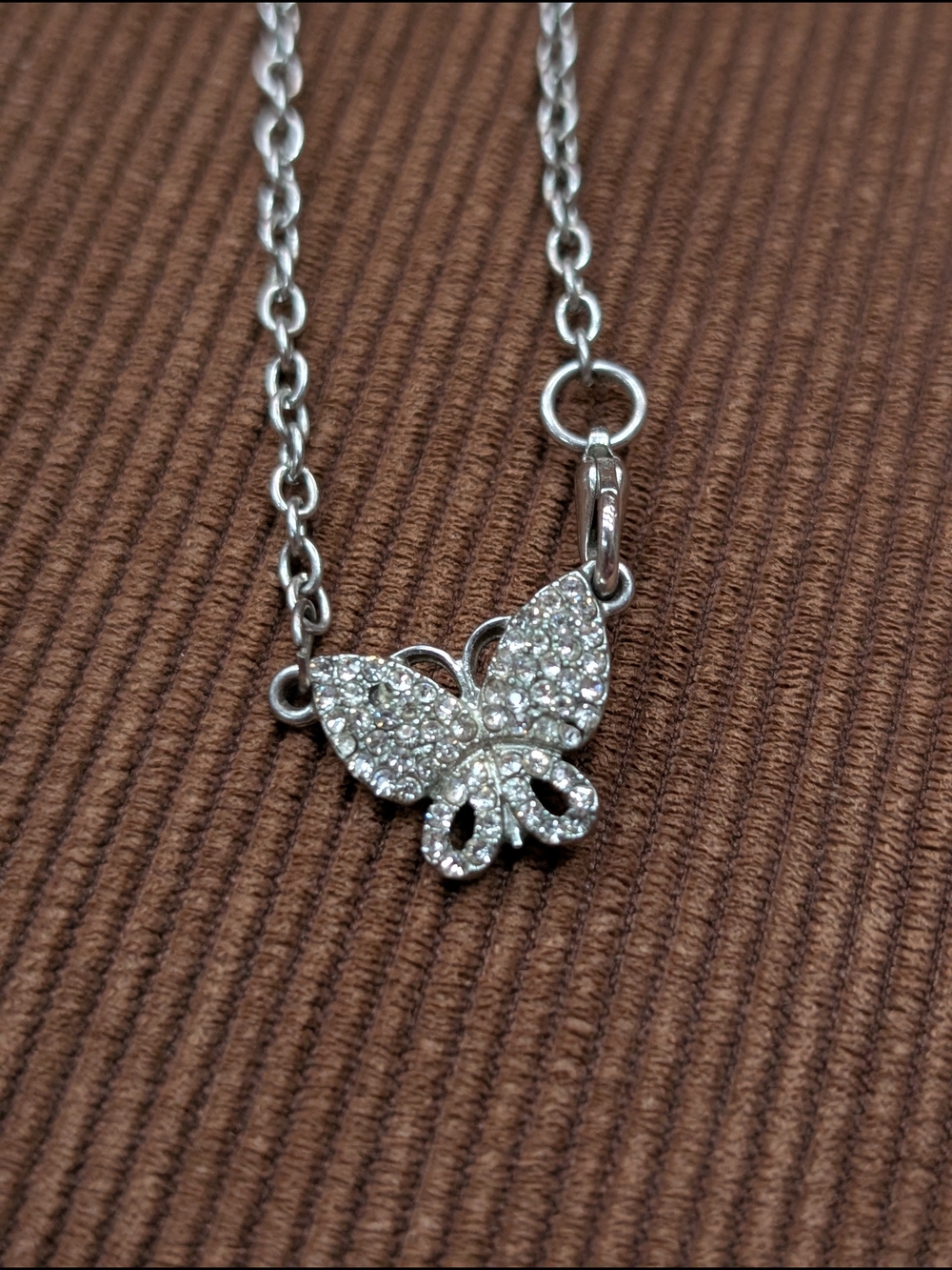 Sterling Silver Butterfly Pendant Necklace